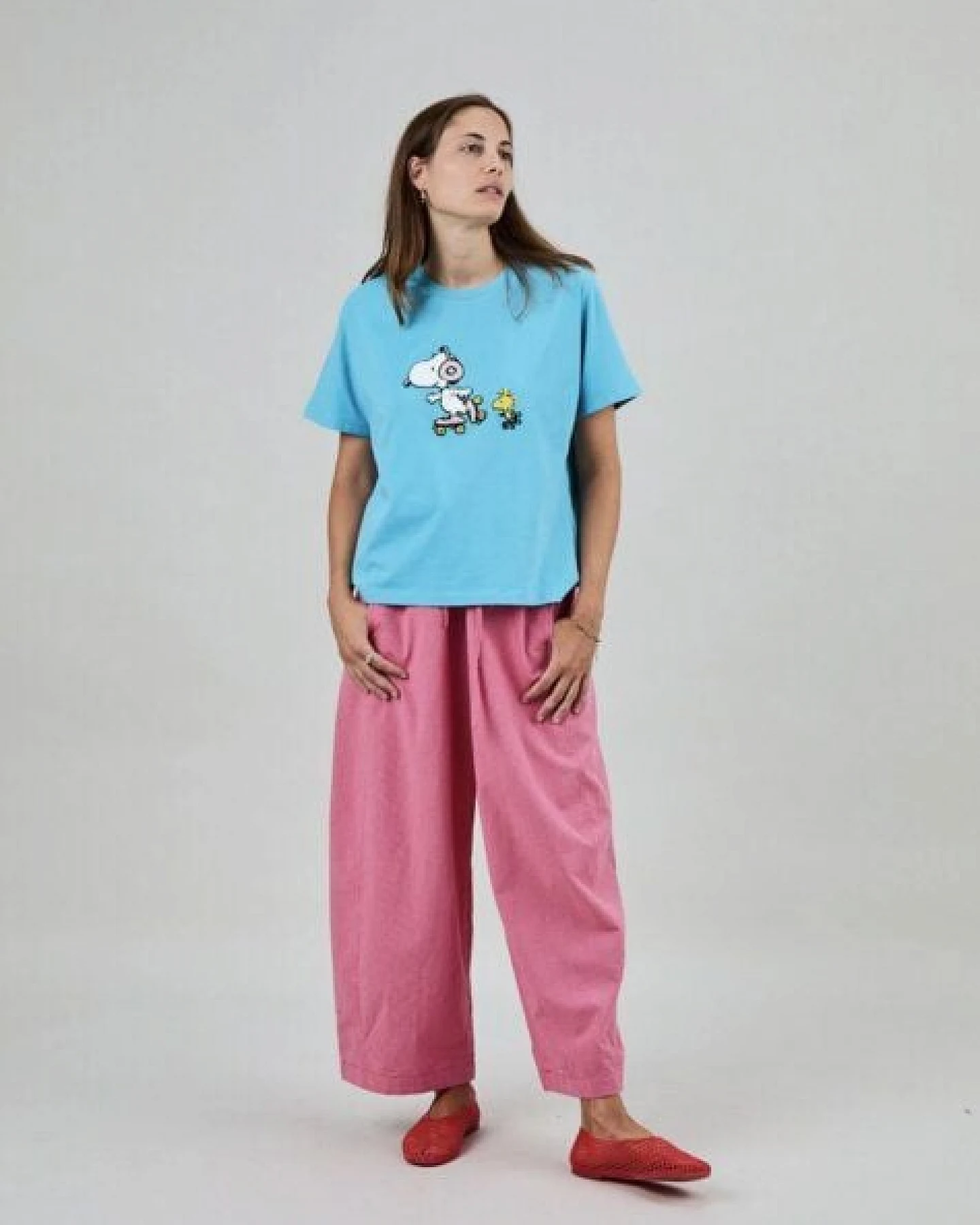 Brava Fabrics Peanuts Roller Oversize T-Shirt Blau – Ansicht 3