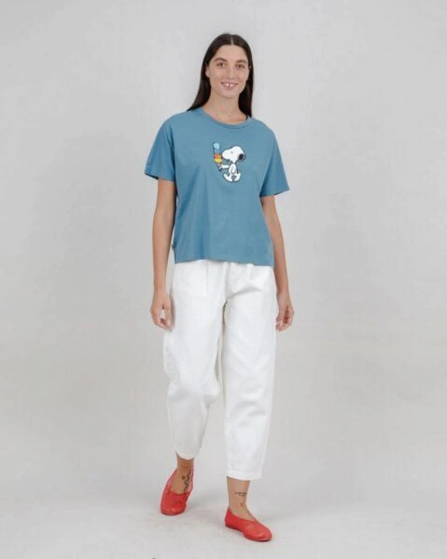 Brava Fabrics Peanuts Icecream Oversize T-Shirt Blau – Ansicht 3