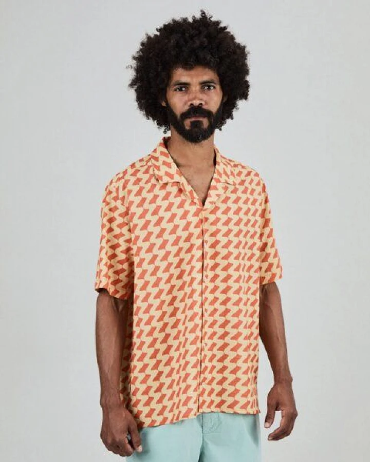 Brava Fabrics Gum Aloha-Hemd Rostrot