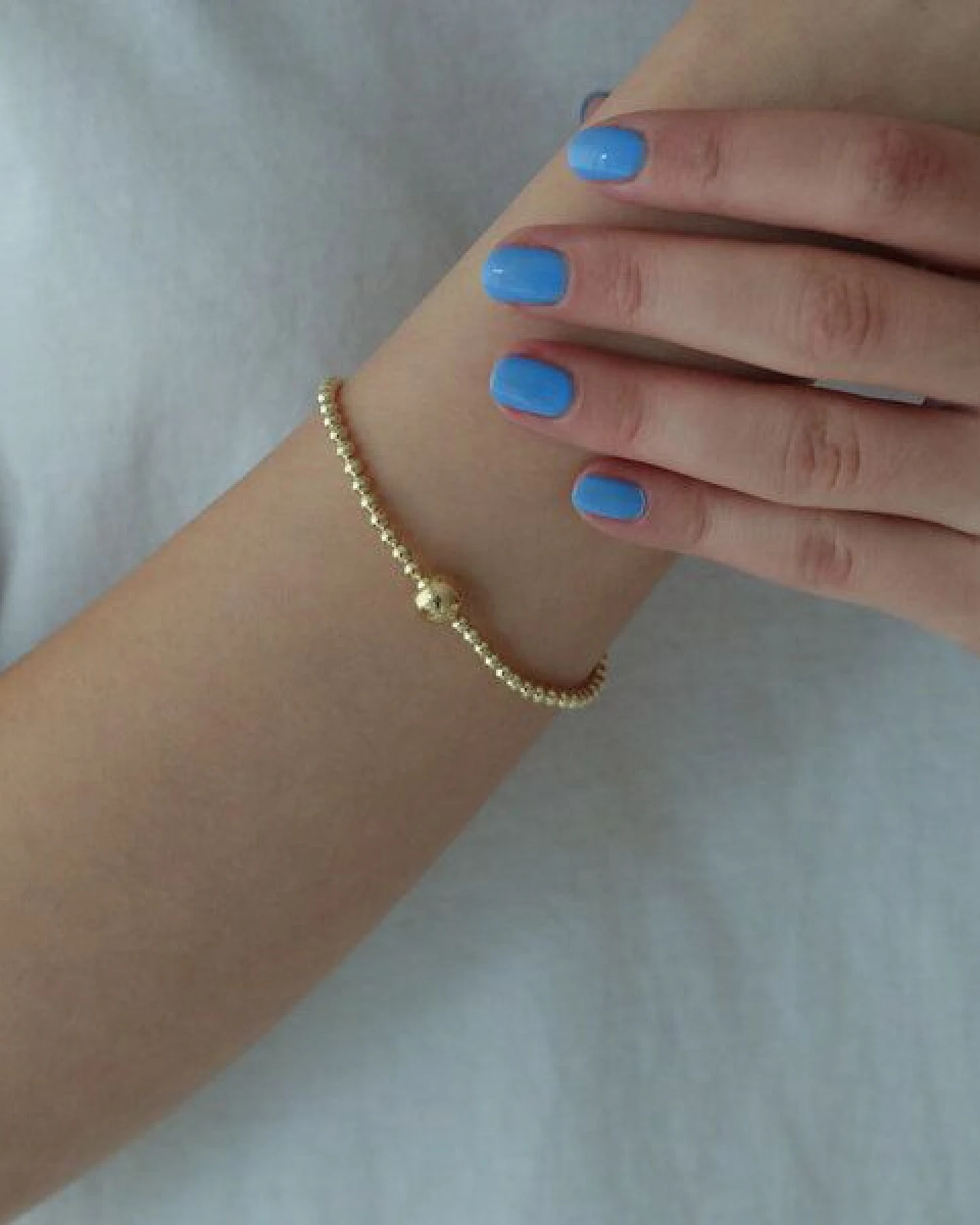 BELLYBIRD Jewellery Armband - elastisches Kugelarmband aus Silber/ Silber vergoldet – Ansicht 3