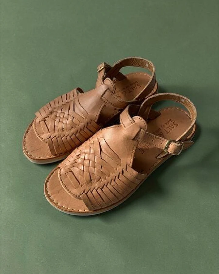 Salt and Sohle Leder Huarache Sandalen für Damen