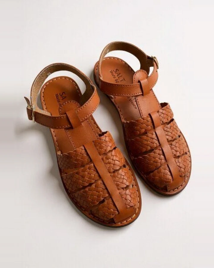 Salt and Sohle Leder Huarache Sandalen für Damen