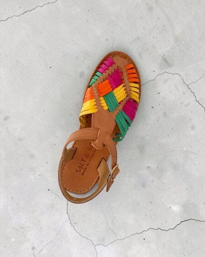 Salt and Sohle Leder Huarache Sandalen für Damen