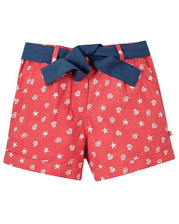 Frugi Seren Shorts Coral Shell Polka – Muscheln und Seesterne