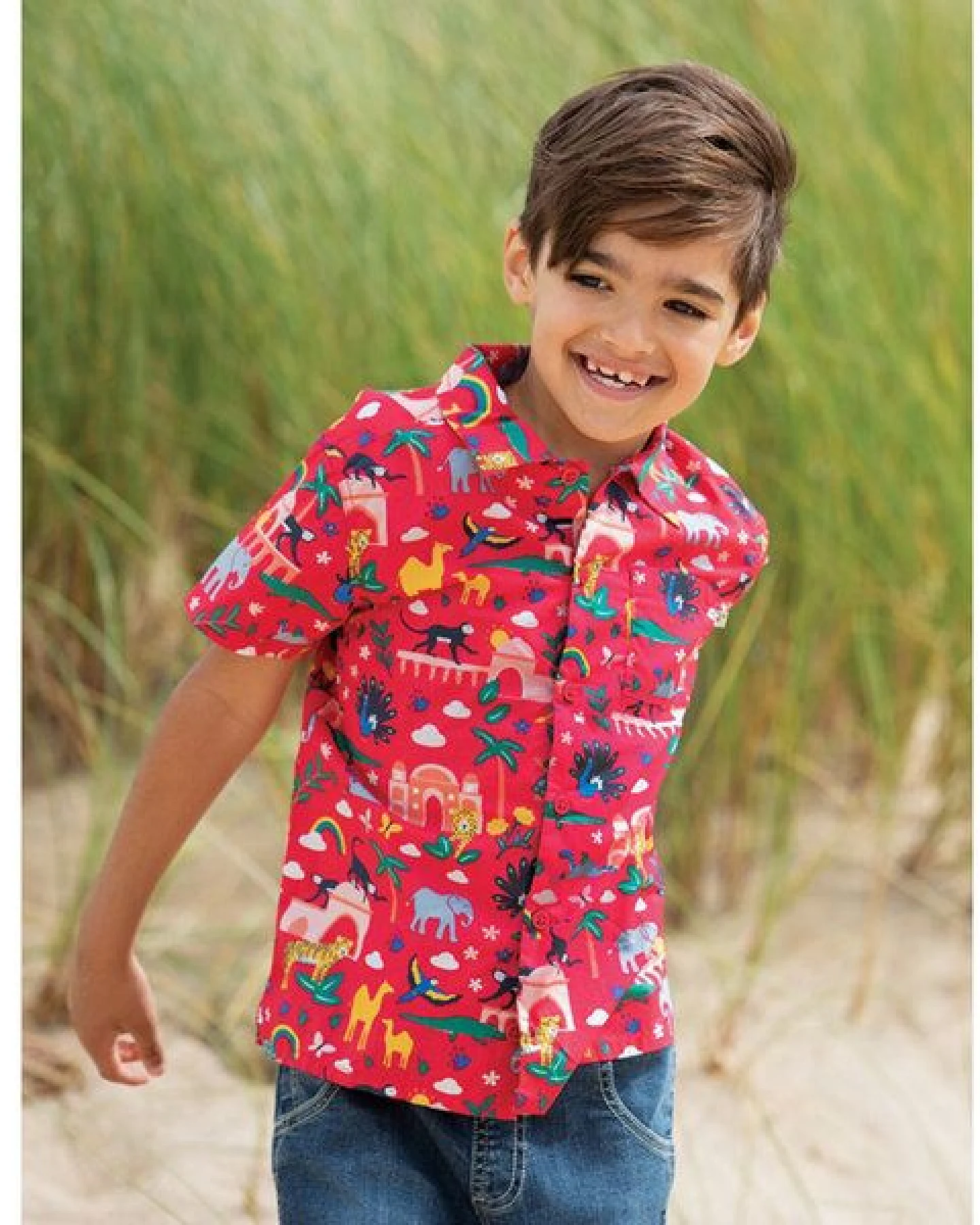 Frugi Hawaiian-Hemd Harvey rot – Ansicht 2