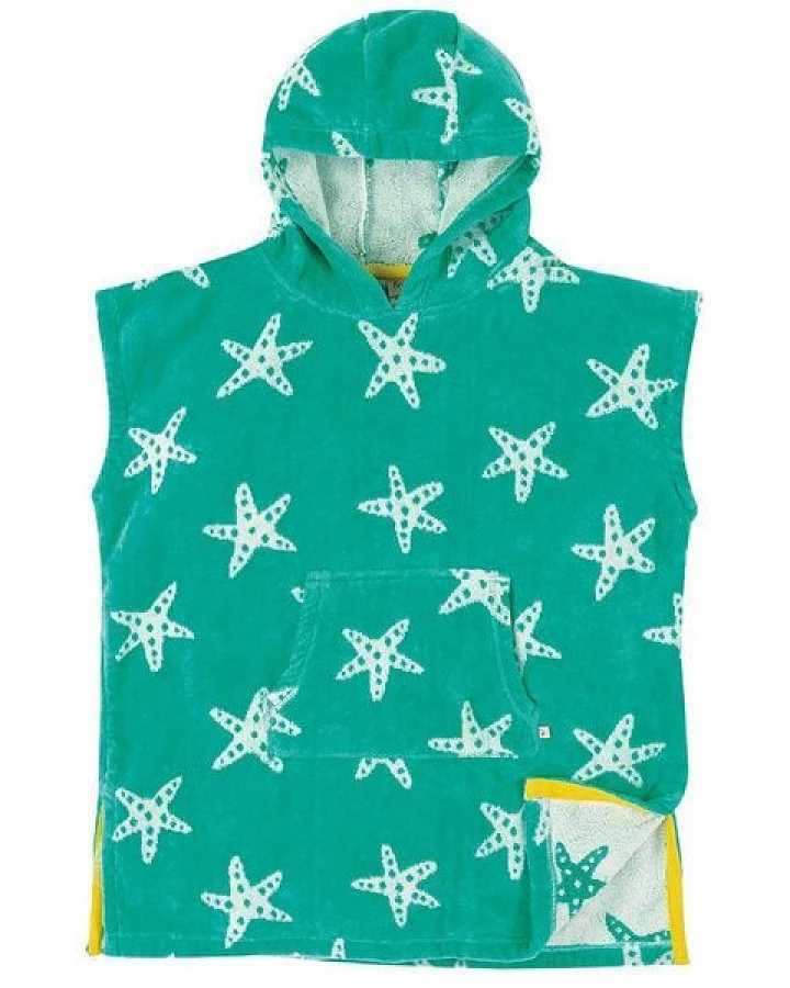 Frugi Kapuzenhandtuch Seestern mint-weiss Little Havana Hooded Towel Pacific Starfish