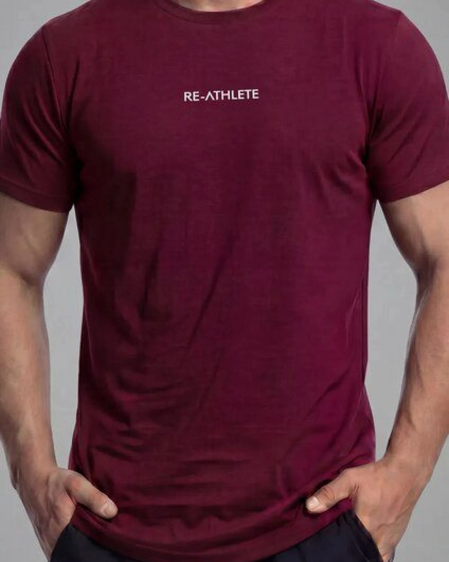 Re-Athlete CORE Bambus Herren Shirt - bordeaux – Ansicht 2