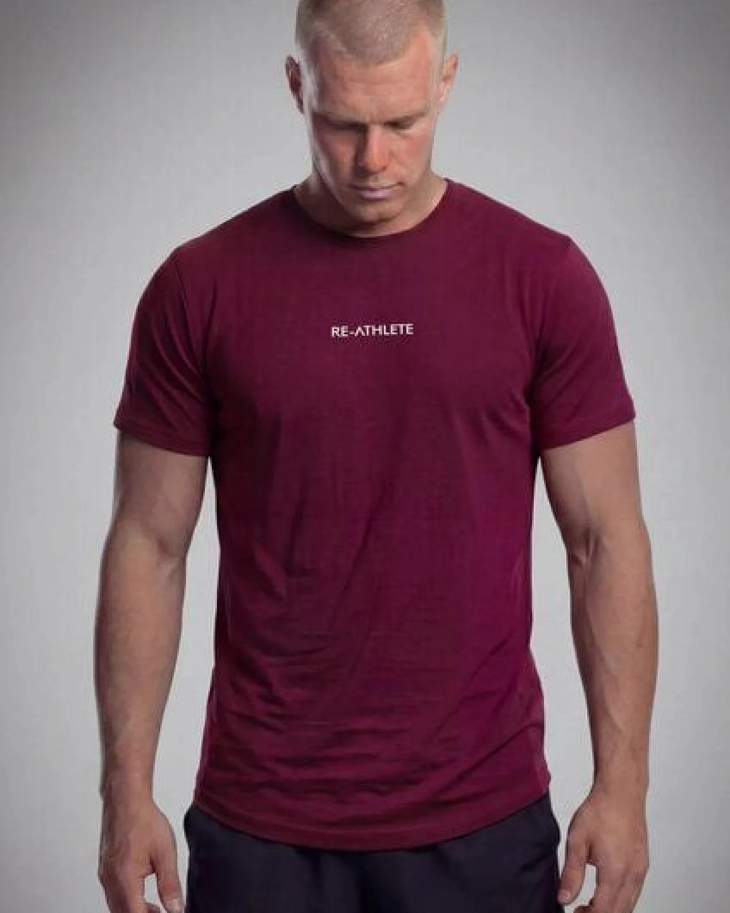 Re-Athlete CORE Bambus Herren Shirt - bordeaux – Ansicht 3