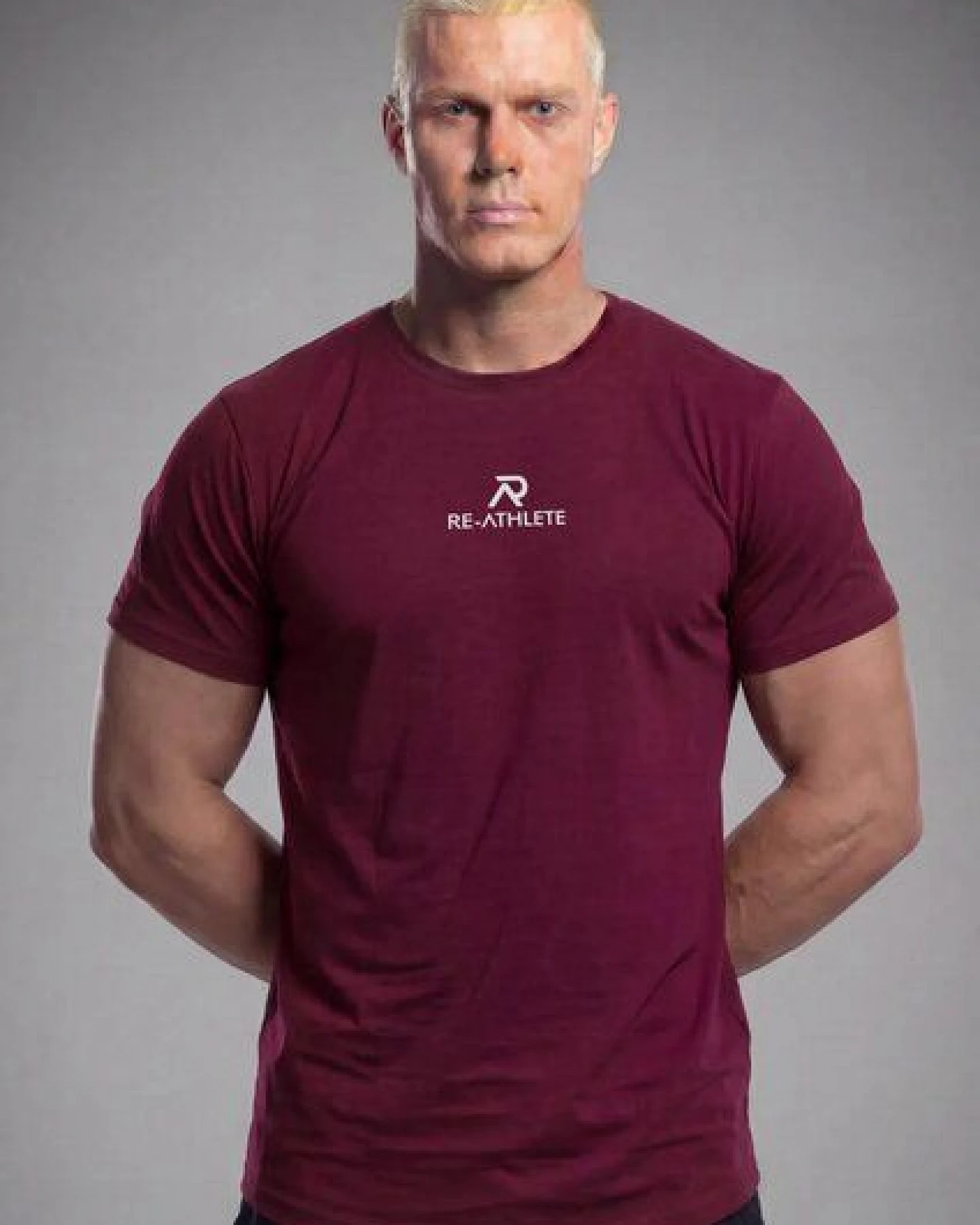 Re-Athlete PRIME Bambus Herren Shirt - bordeaux – Ansicht 3