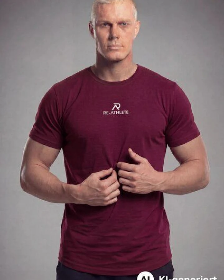 Re-Athlete PRIME Bambus-Viskose Herren Shirt - bordeaux