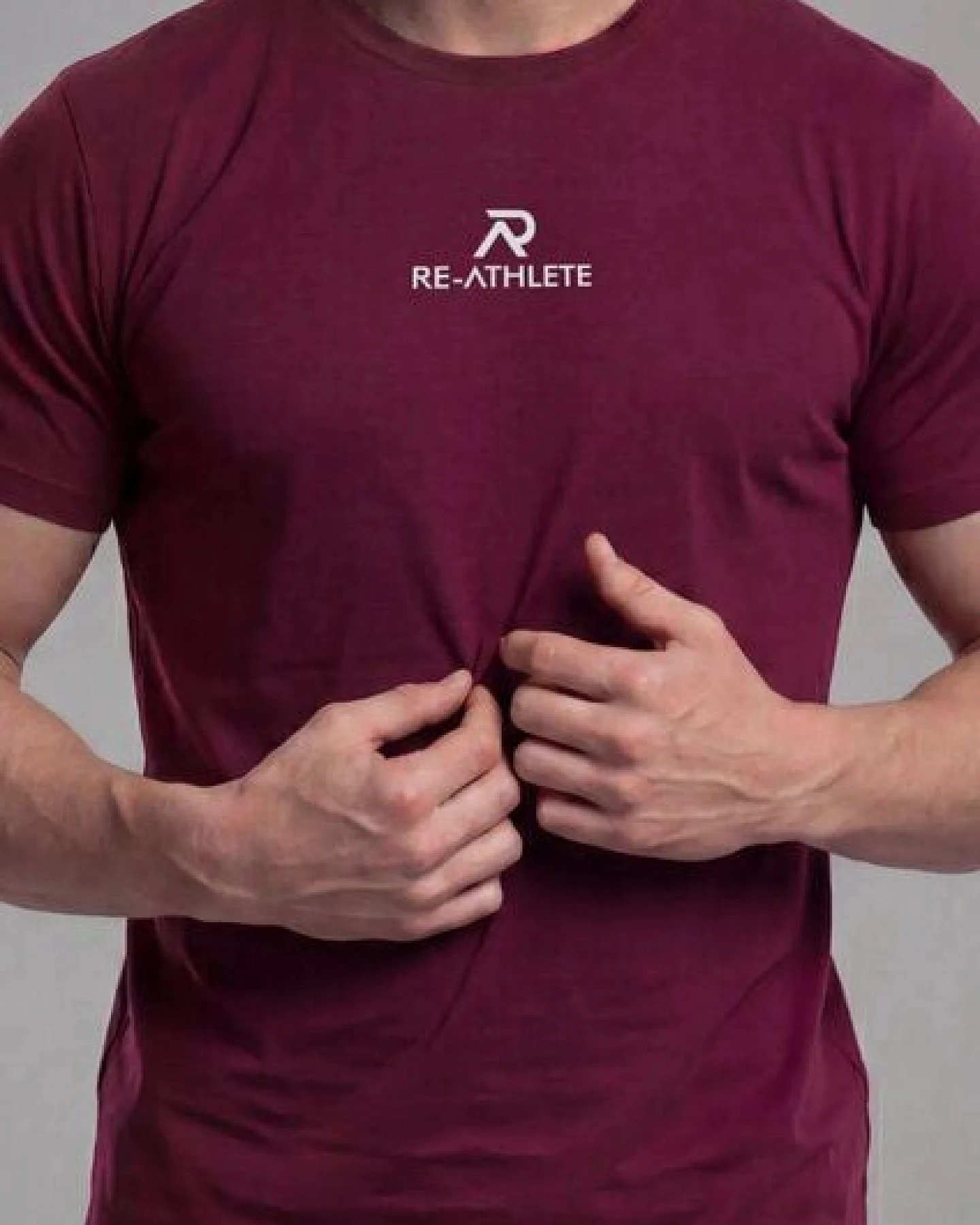 Re-Athlete PRIME Bambus Herren Shirt - bordeaux – Ansicht 2