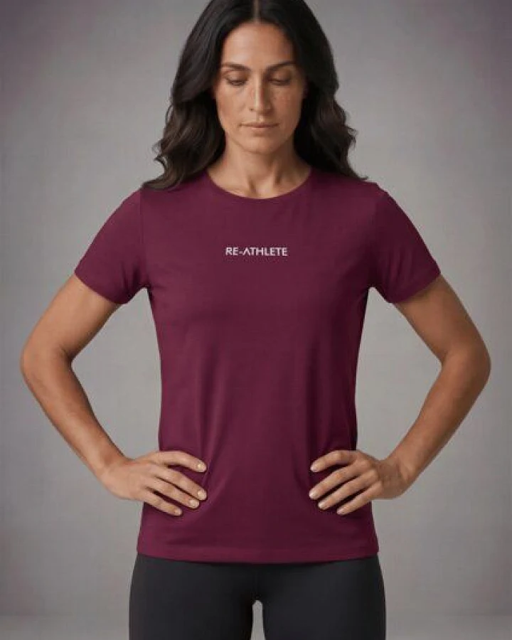 Re-Athlete CORE Bambus-Viskose Damen Shirt - bordeaux