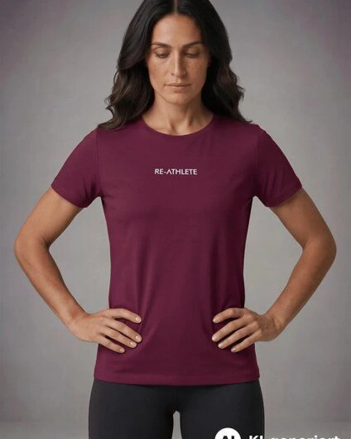 Re-Athlete CORE Bambus-Viskose Damen Shirt - bordeaux