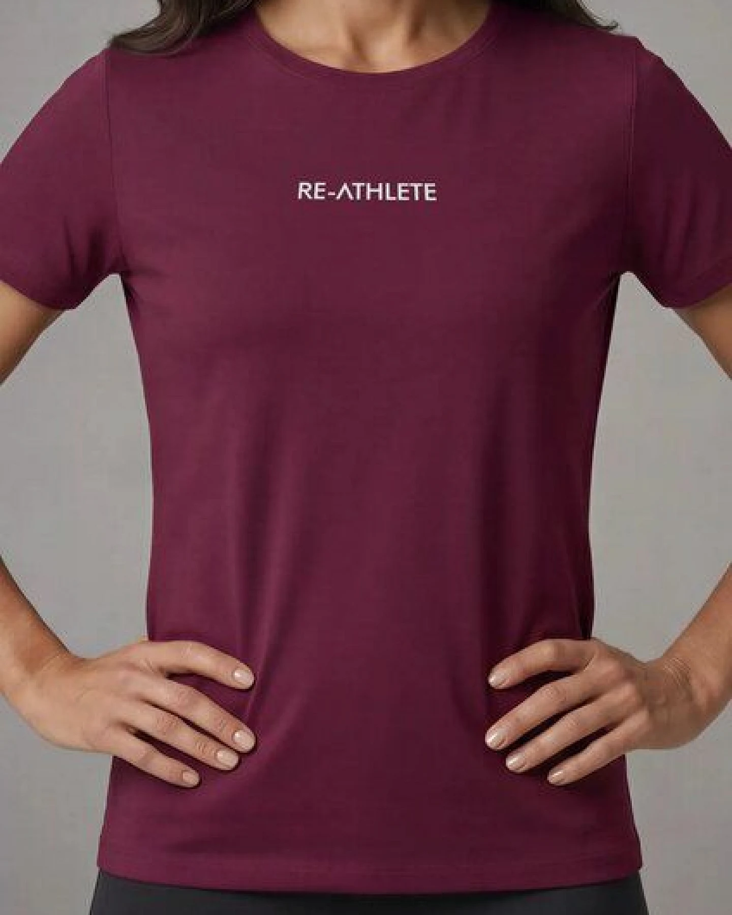 Re-Athlete CORE Bambus-Viskose Damen Shirt - bordeaux – Ansicht 2