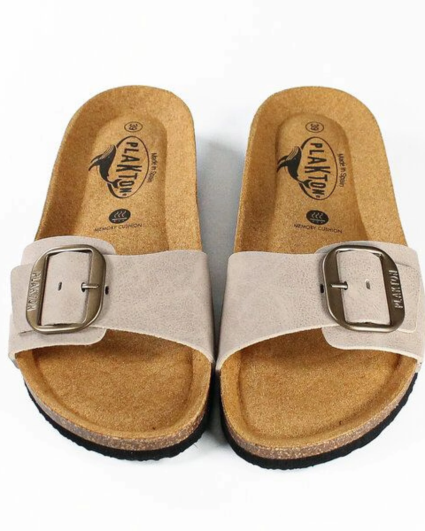 Plakton Vegane offene Damen Sandale BIS mit einstellbarer Schnalle in Suede-optik – Ansicht 2