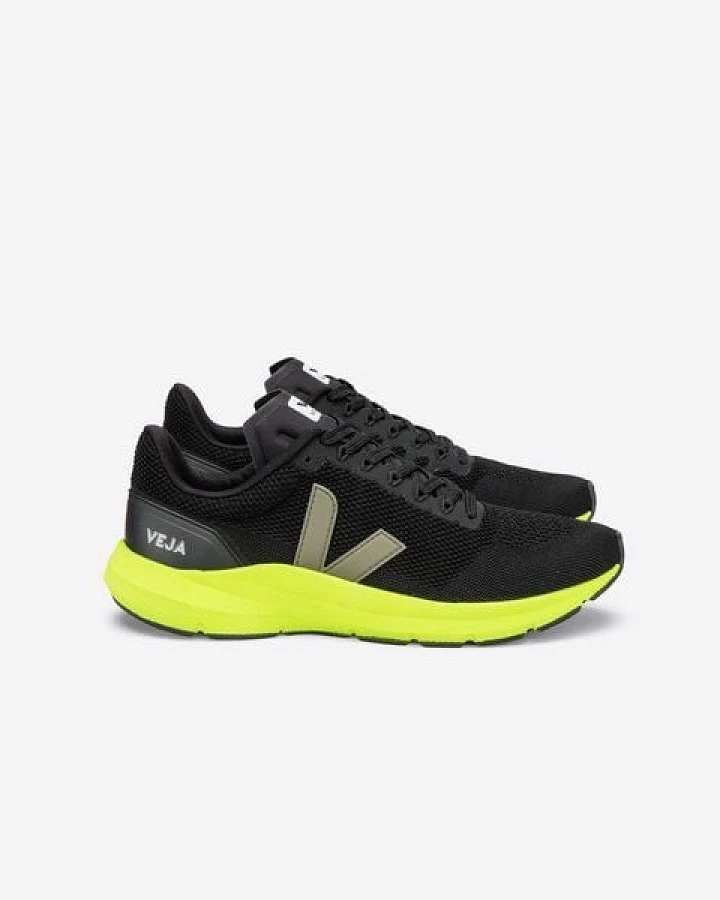 Veja Sneaker - MARLIN LT BLACK KAKI JAUNE FLUO