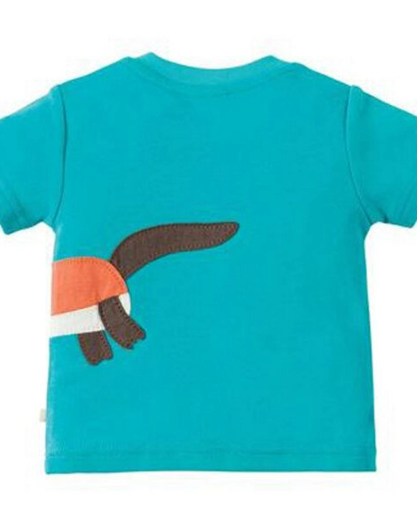 Frugi T-Shirt Otter in türkis Scout Applique Top – Ansicht 3