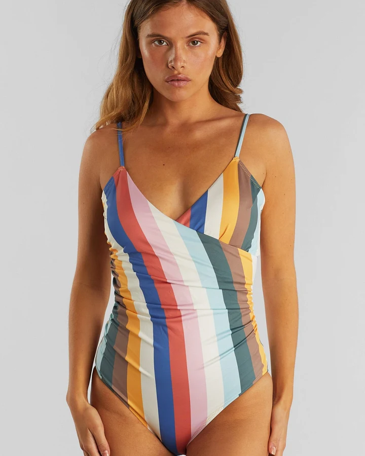 Badeanzug Klinte Stripes Multi Color Rosa