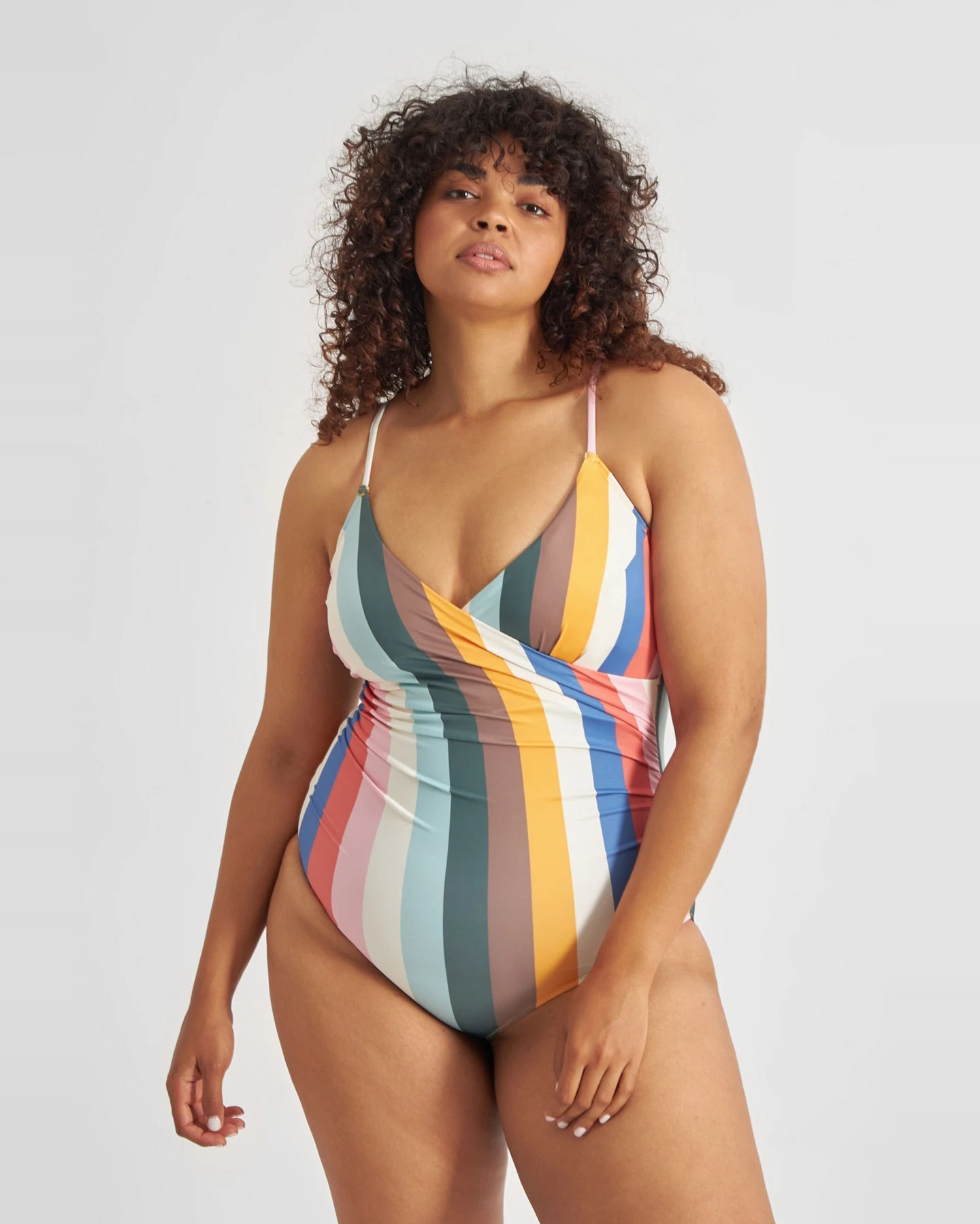 Badeanzug Klinte Stripes Multi Color Rosa – Ansicht 2
