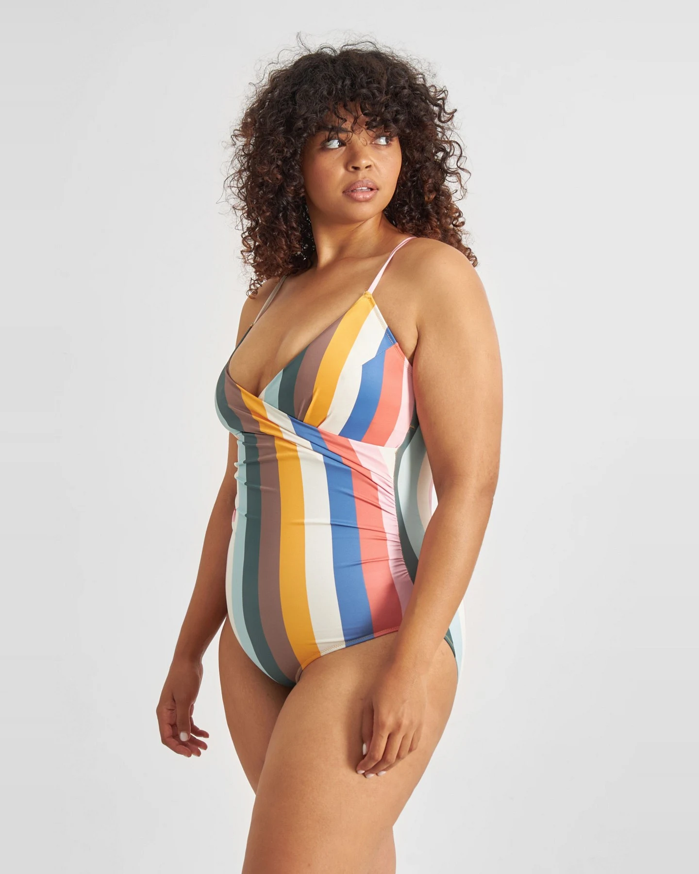 Badeanzug Klinte Stripes Multi Color Rosa – Ansicht 4