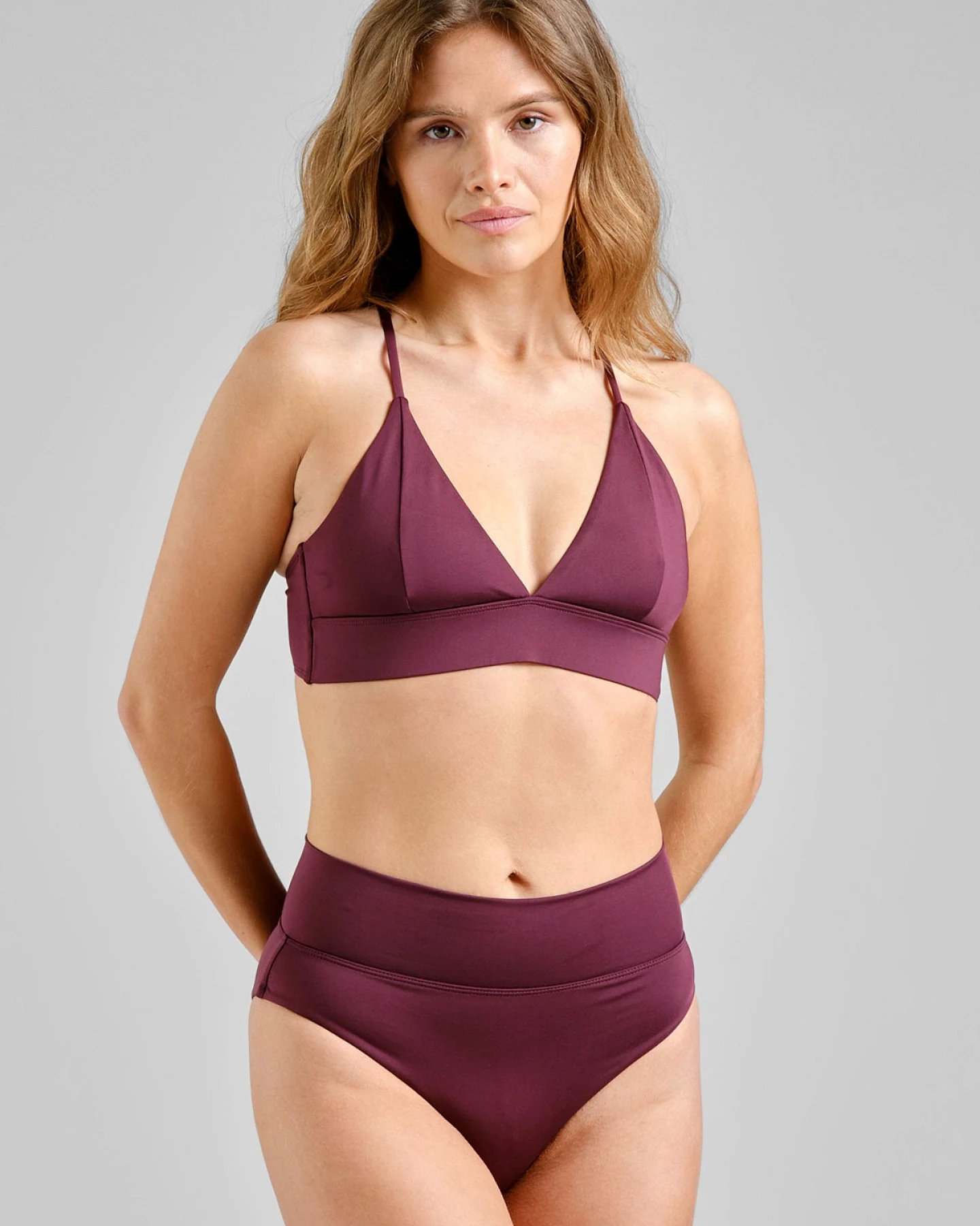 Bikini Bottom Slite Weinrot – Ansicht 4