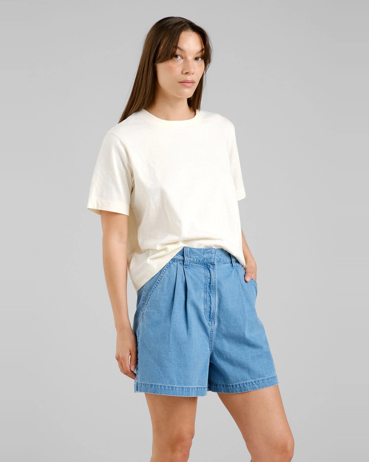 Shorts Djupvik Denim Blau – Ansicht 4
