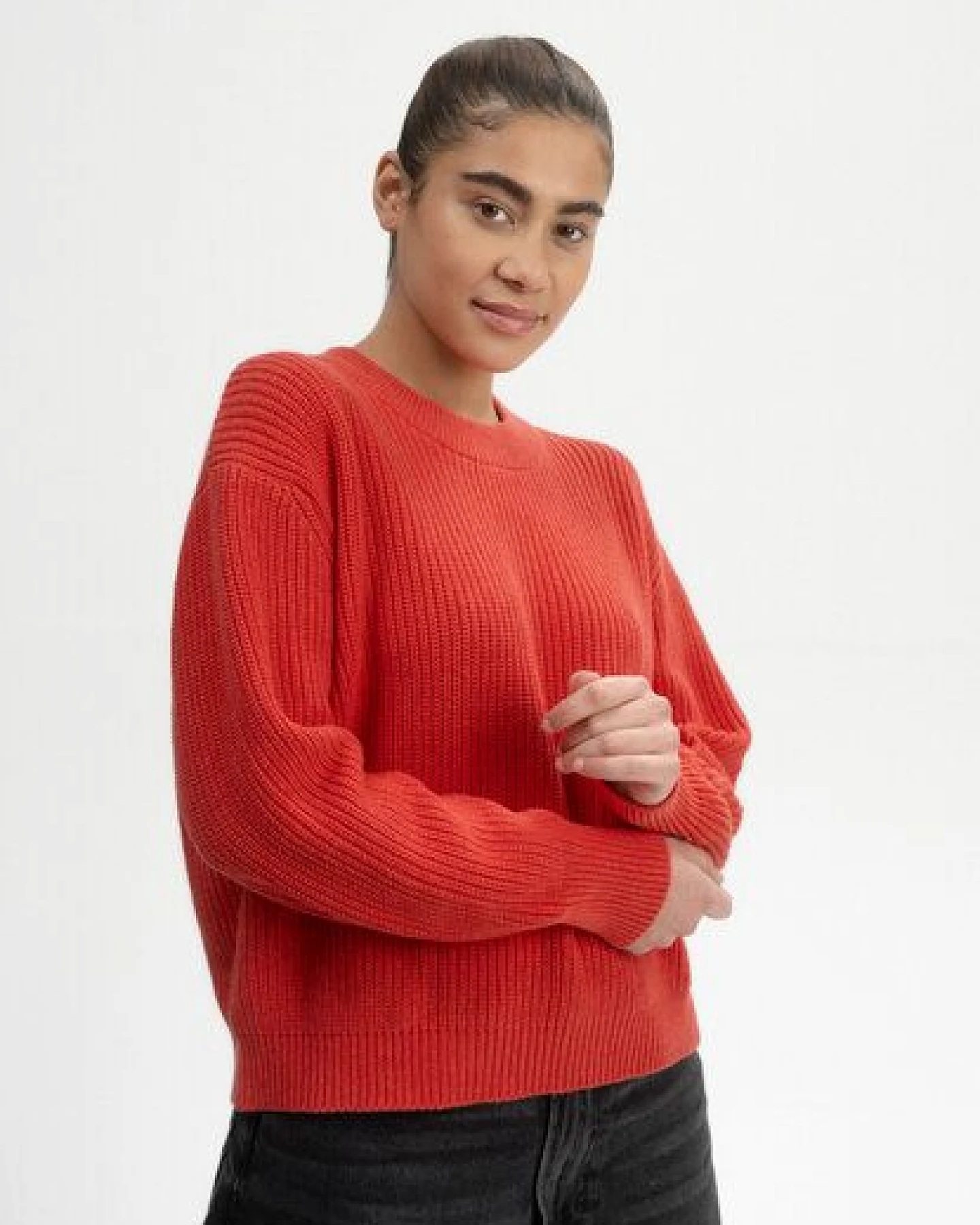 MELA Rippstrick Pullover Style ADAH aus 100% Bio-Baumwolle – Ansicht 2