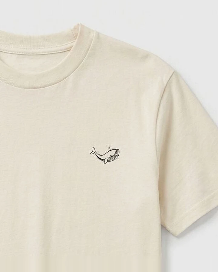 vis wear Wal der Ozeane - Strand Surf - Pure Natural Bio Baumwolle Shirt