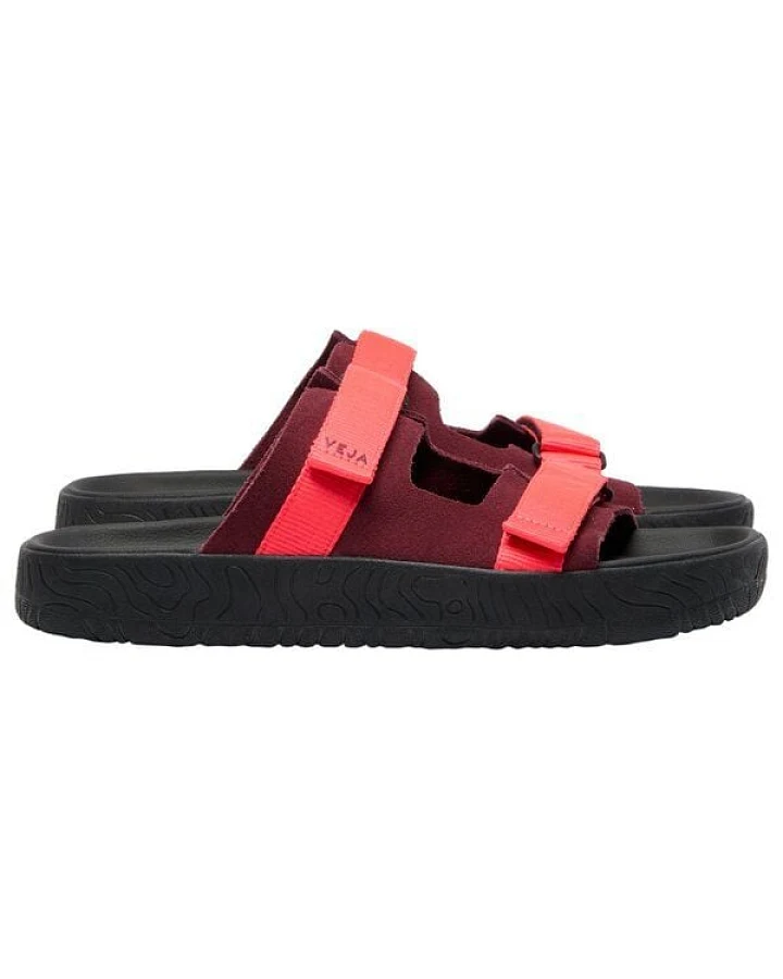 Veja Damen-Sandalen Arpoador Suede Rose Fluo Black