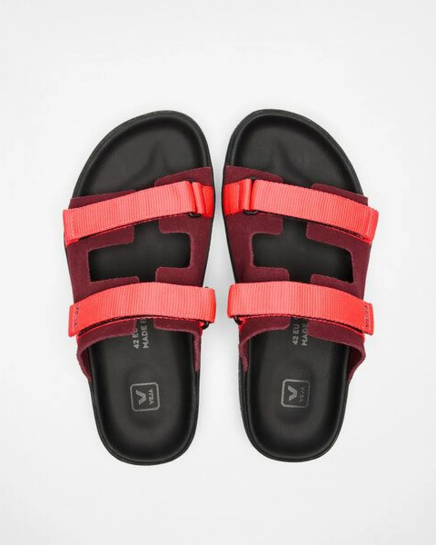 Veja Damen-Sandalen Arpoador Suede Rose Fluo Black – Ansicht 2