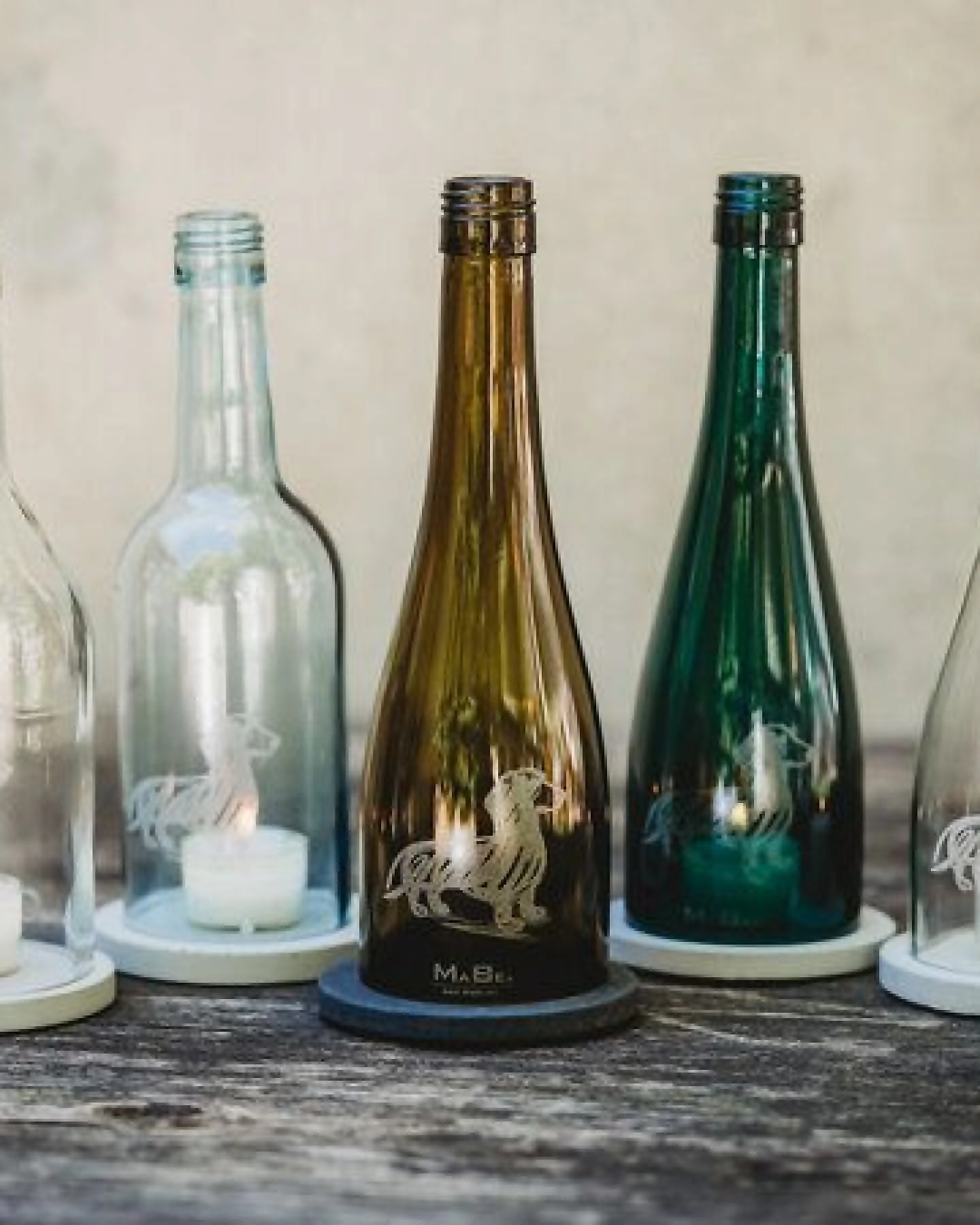 MaBe Dackel Liebe - Upcycling WeinWindlicht für Hundefans – Ansicht 4