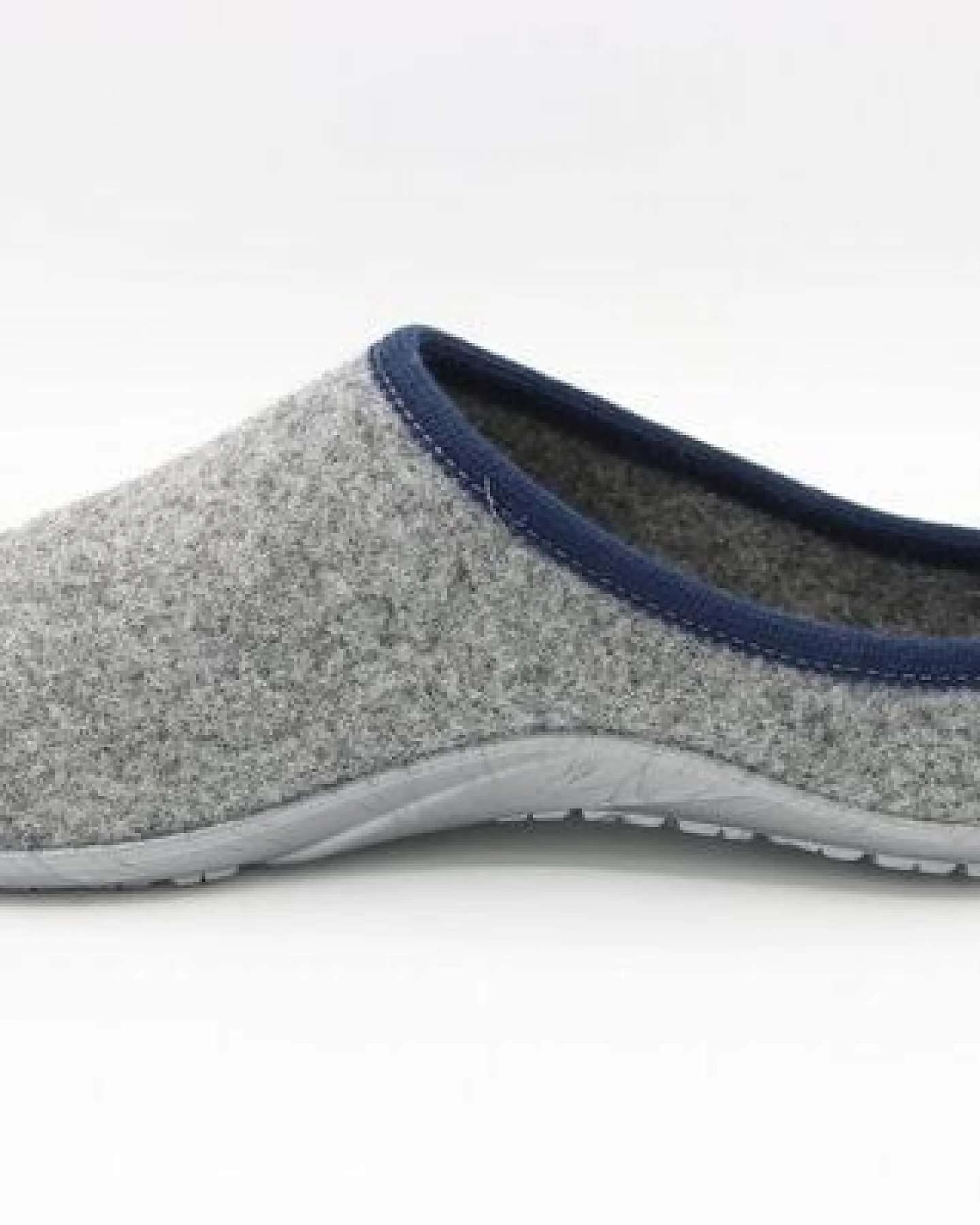 Pantoffel homey mit Barfußgefühl pifit! aus hochwertigem Wollfilz, grau-blau, 32100-6 – Ansicht 4