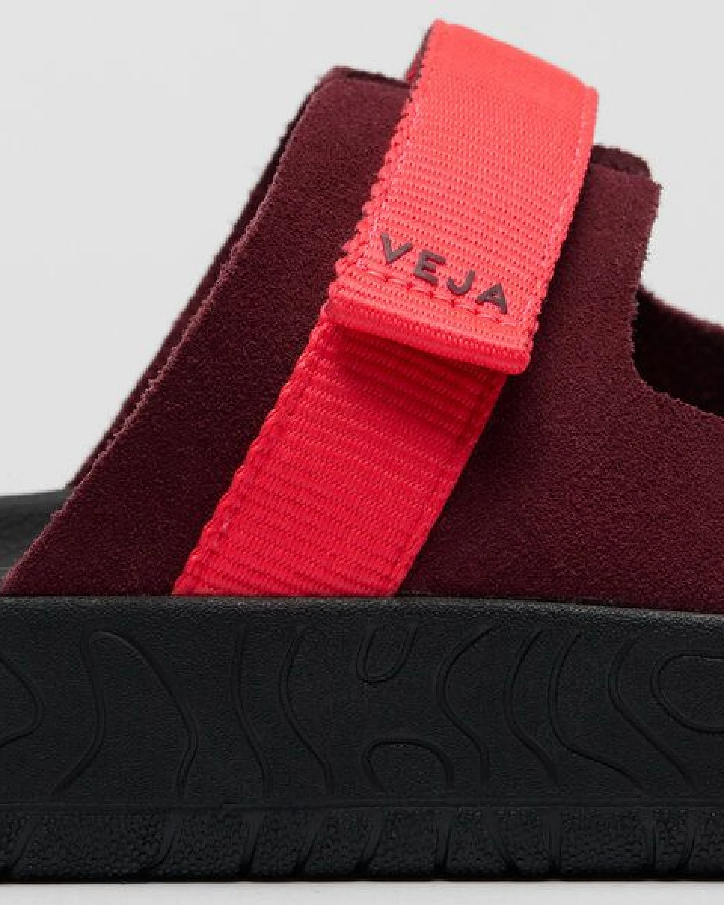 Veja Damen-Sandalen Arpoador Suede Rose Fluo Black – Ansicht 4