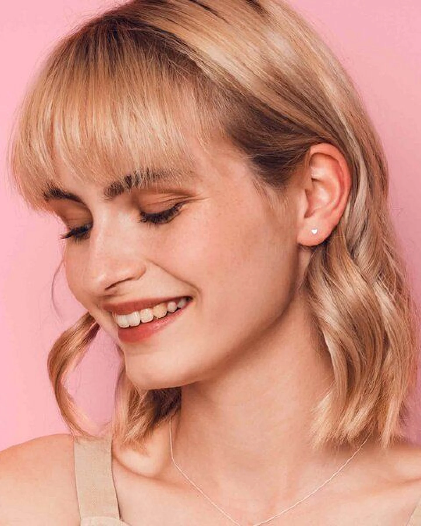 fejn jewelry Ohrstecker 'shiny heart' – Ansicht 2