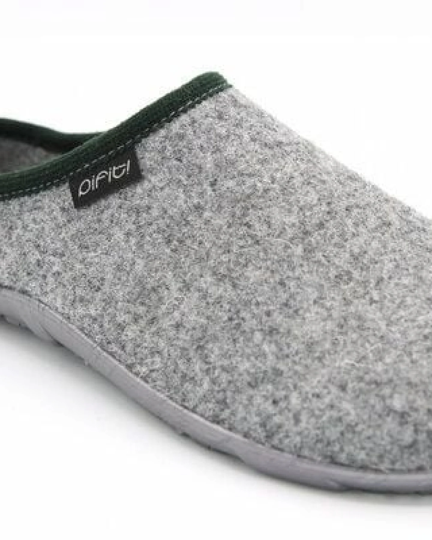 Pantoffel homey mit Barfußgefühl pifit! aus hochwertigem Wollfilz, grau-grün, 32100-4 – Ansicht 3