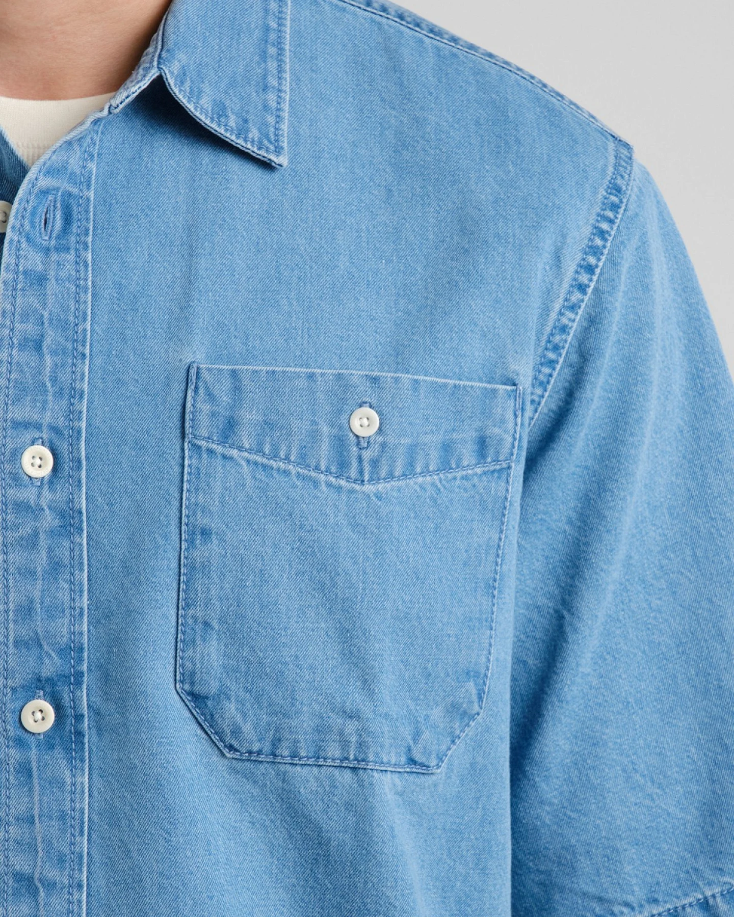 Hemd Skalhamn Denim Blau – Ansicht 5