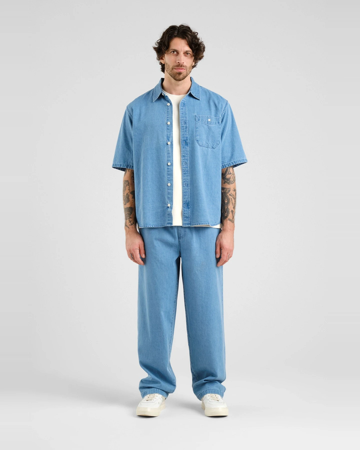 Hemd Skalhamn Denim Blau – Ansicht 4