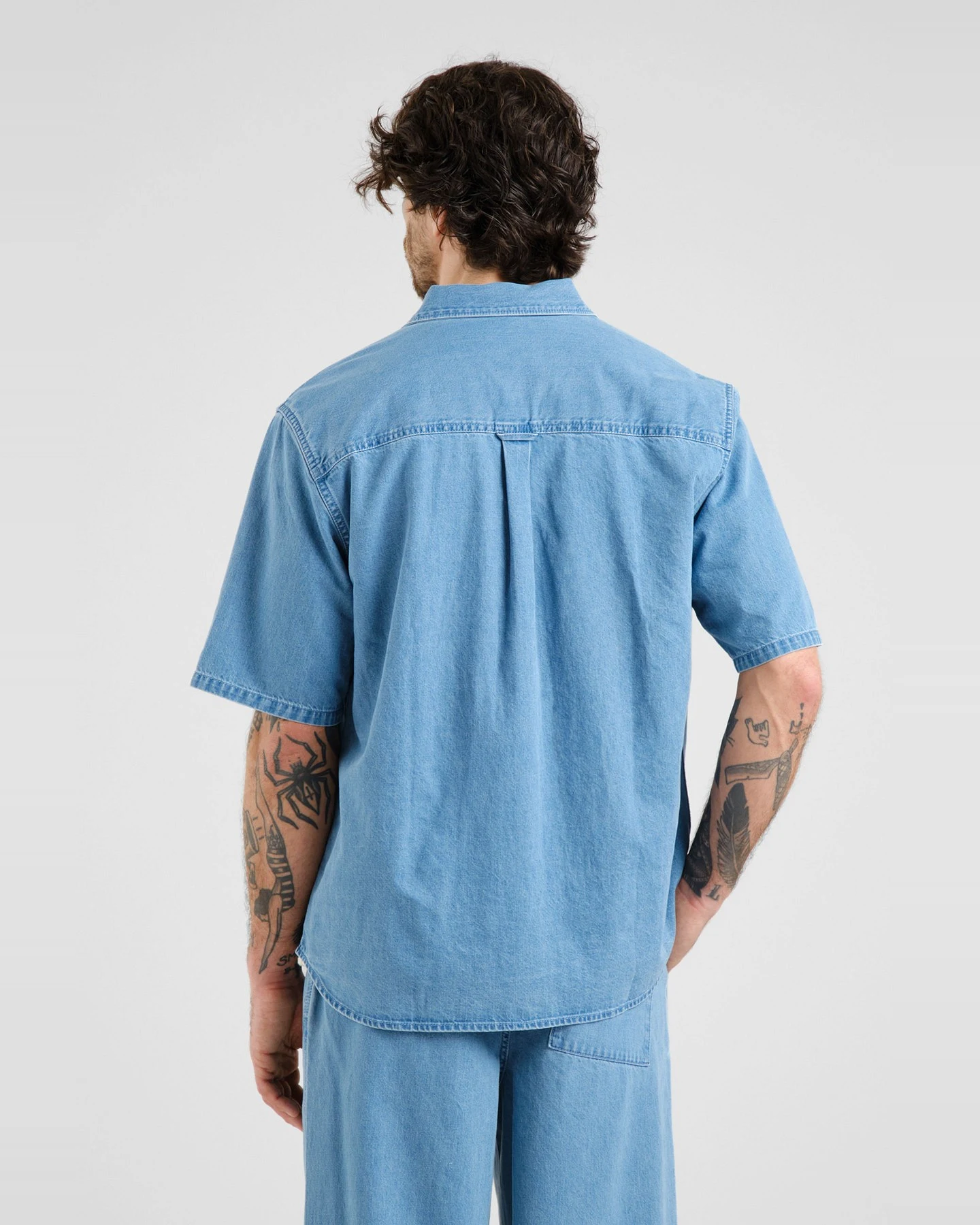 Hemd Skalhamn Denim Blau – Ansicht 3
