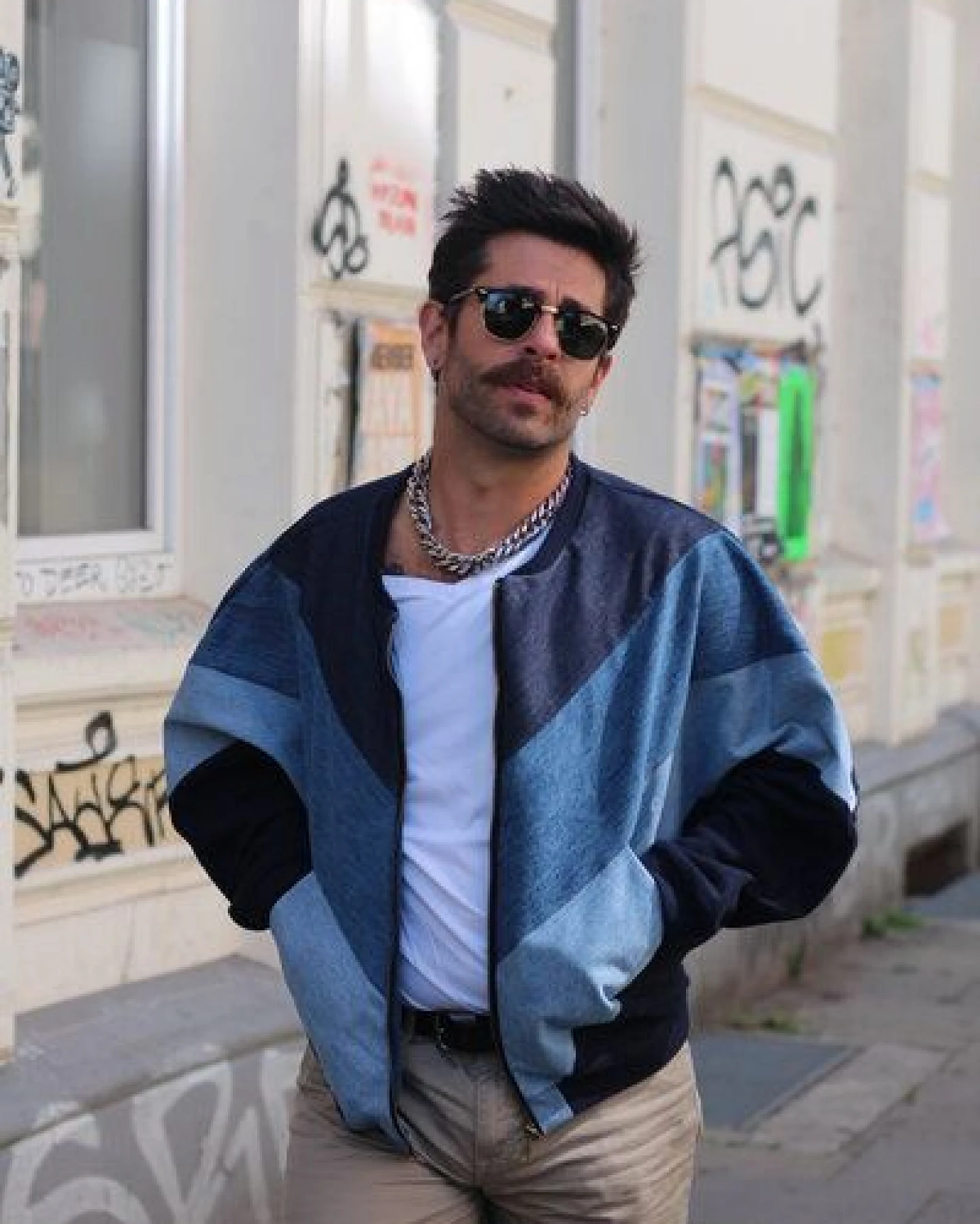 Bridge&Tunnel Blouson minimal blue – Ansicht 2