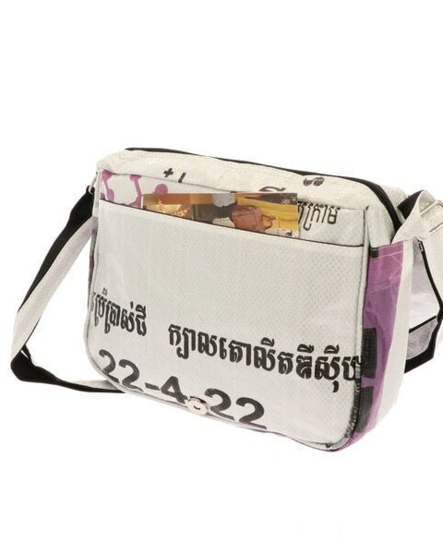 MoreThanHip Handtasche aus recycelten Zement- oder Tierfuttersäcken Qinisa – Ansicht 4