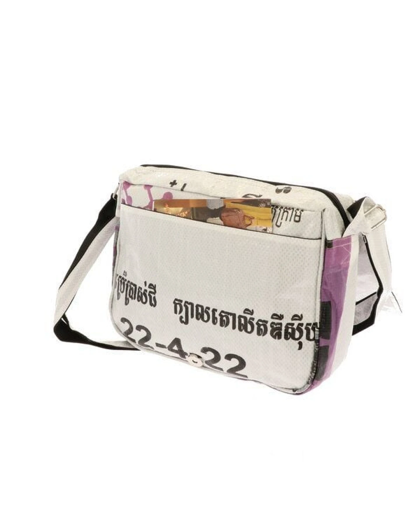 MoreThanHip Handtasche aus recycelten Zement- oder Tierfuttersäcken Qinisa – Ansicht 4
