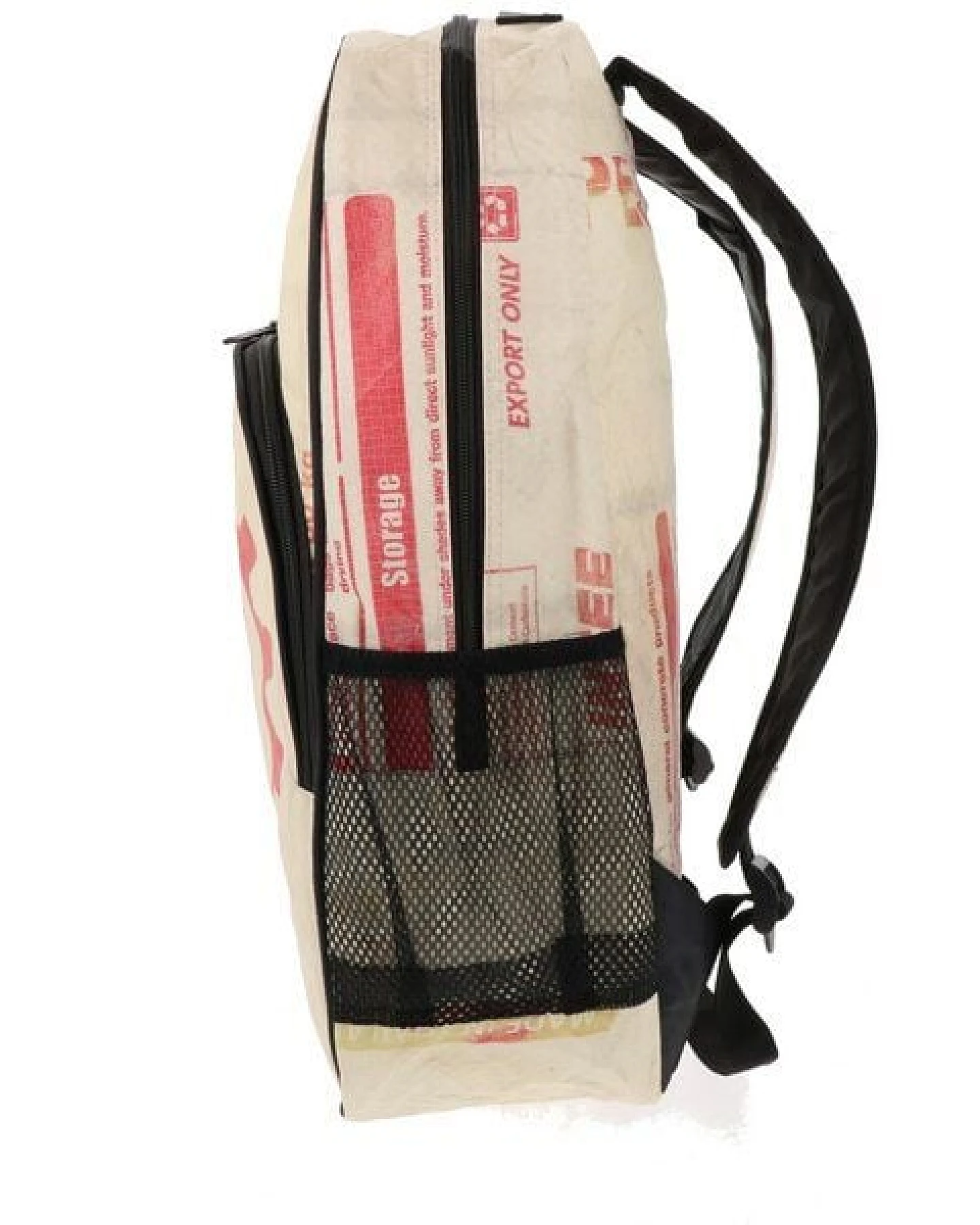 MoreThanHip Laptop-Rucksack 15,6 Zoll aus recycelten Zement- oder Fischfuttersäcken - Trong – Ansicht 3