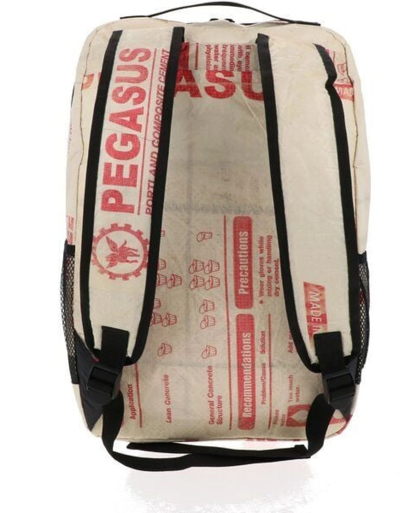 MoreThanHip Laptop-Rucksack 15,6 Zoll aus recycelten Zement- oder Fischfuttersäcken - Trong – Ansicht 4