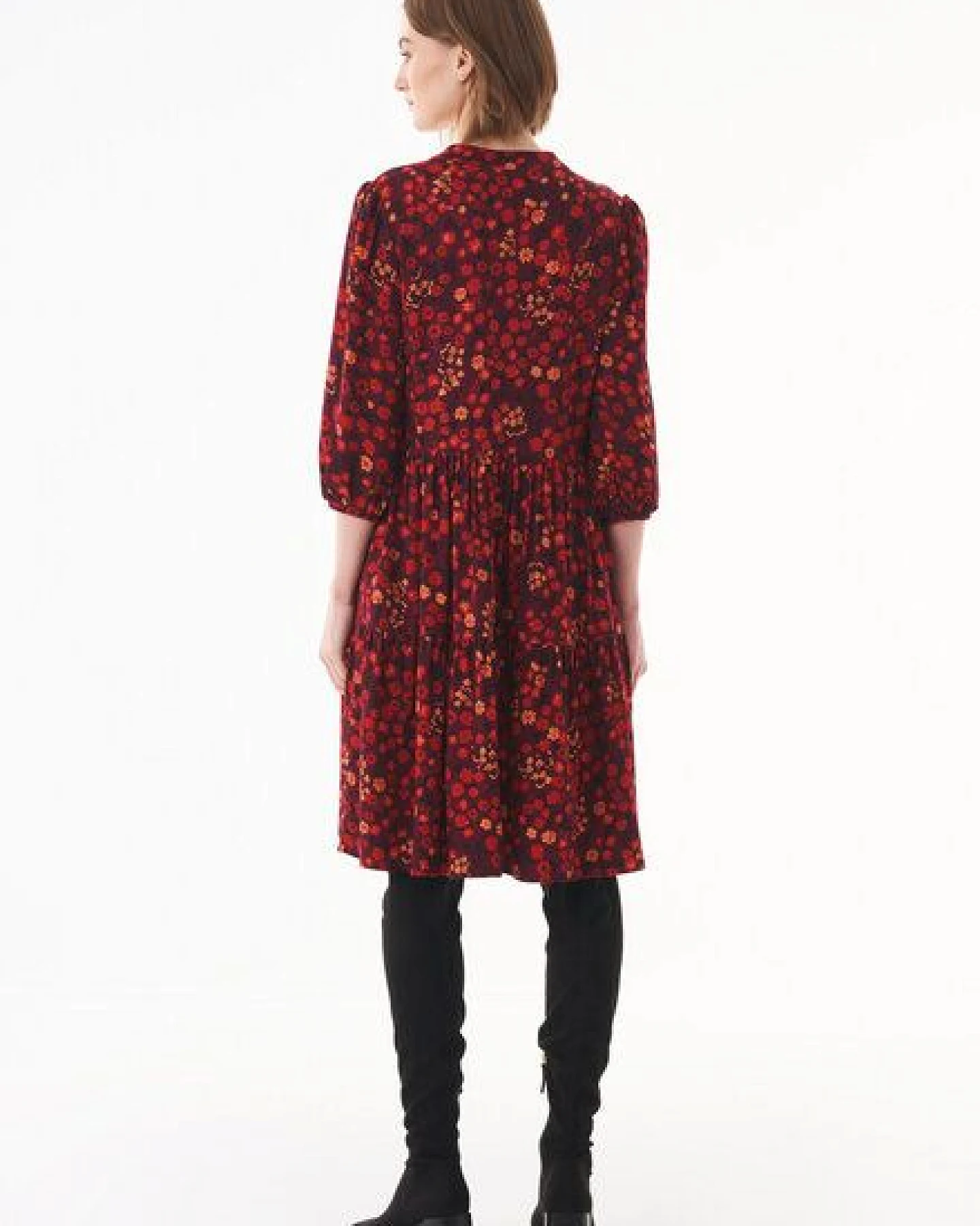ORGANICATION Kleid aus LENZING ECOVERO mit Allover-Print – Ansicht 3