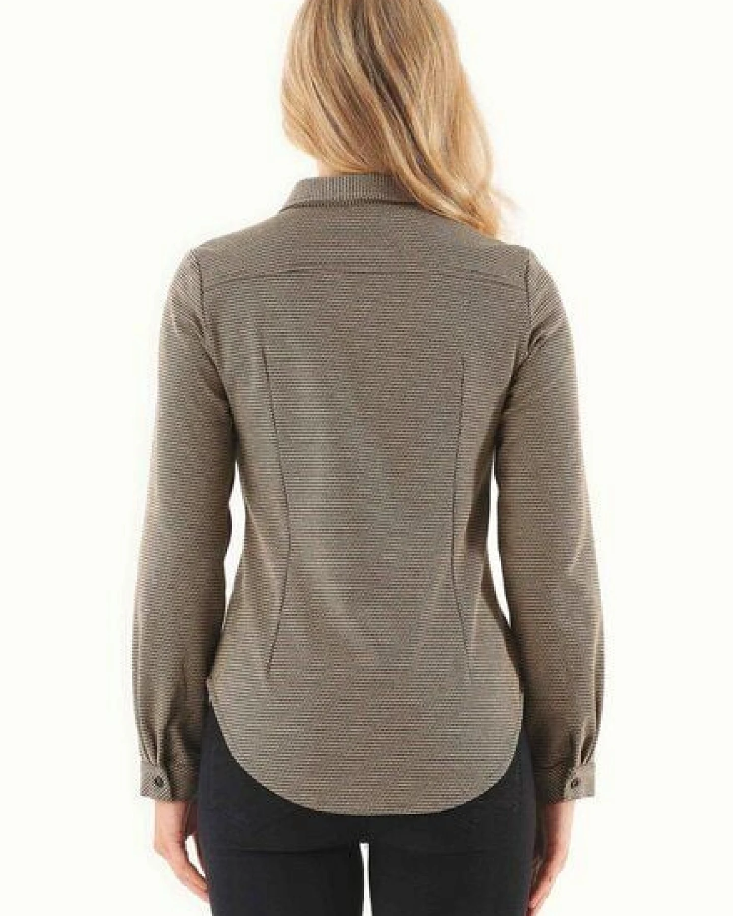 ORGANICATION Hemdbluse aus Bio-Baumwolle-Mix mit Hahnentrittmuster – Ansicht 4