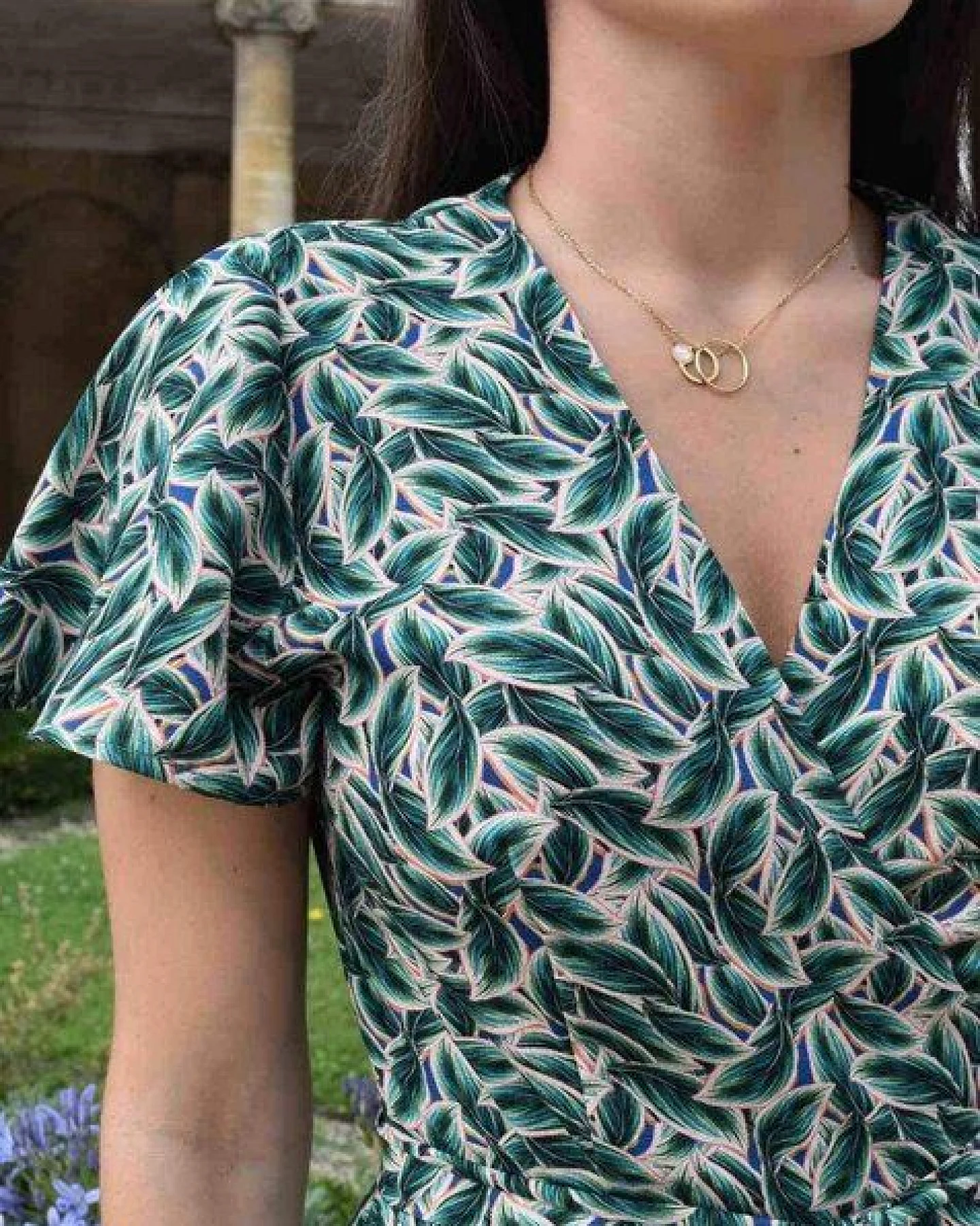Aatise Langes Sommerkleid/Festkleid Zady mit Schmetterlingsärmel, 100% EcoVero – Ansicht 3
