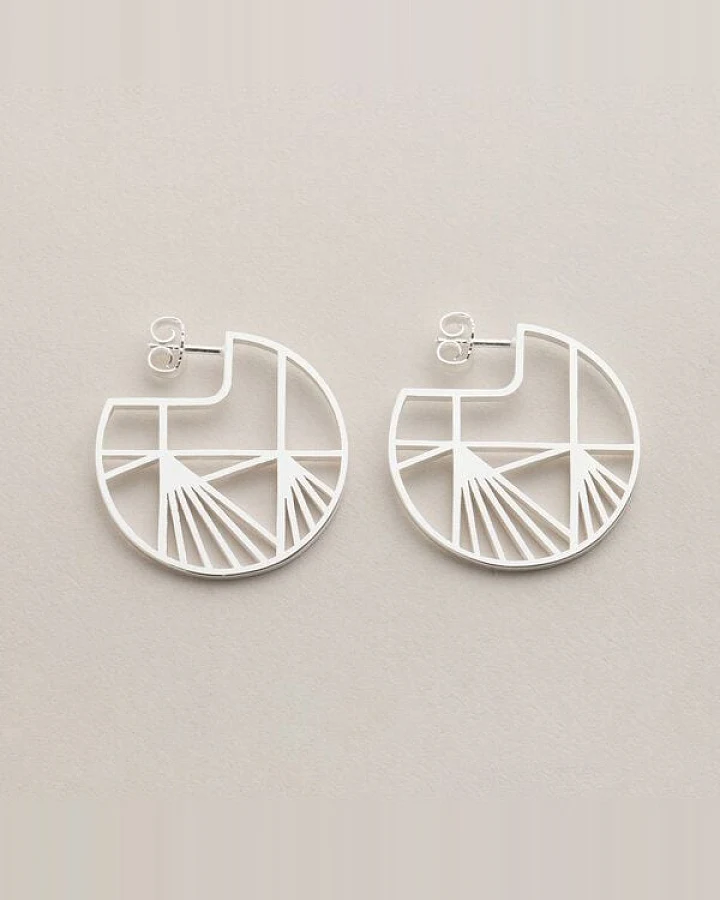 ChristinaPauls Slow jewellery Creole Aino, groß in Silber und Gold
