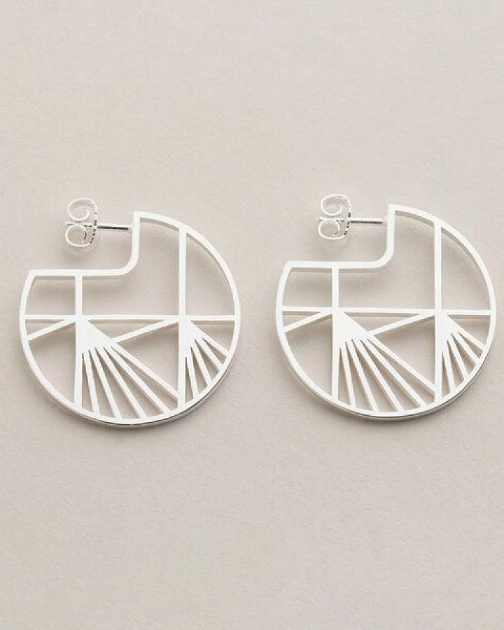 ChristinaPauls Slow jewellery Creole Aino, groß in Silber und Gold