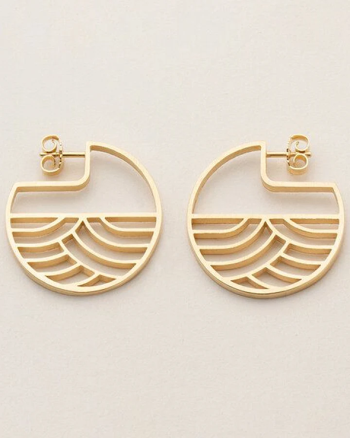ChristinaPauls Slow jewellery Creole Kinki, groß in Gold und Silber