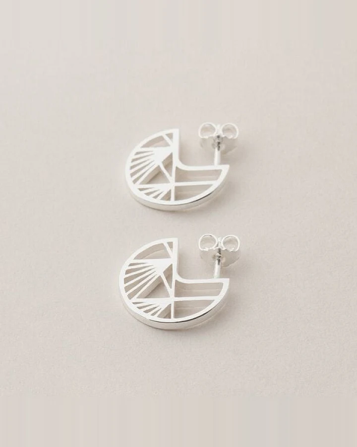 ChristinaPauls Slow jewellery Creole Aino, klein in Silber und Gold